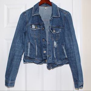 Free People Denim Jacket, Crop Jean Jacket,